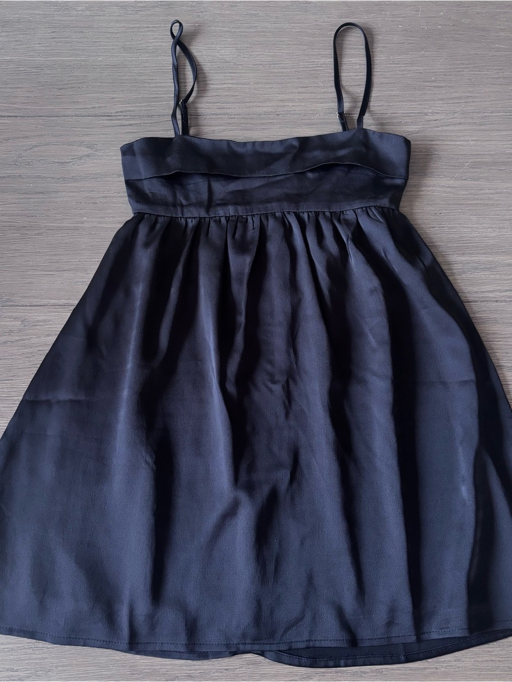 Princess Polly Black Babydoll Mini Dress | Size XXS (US 0) | Adjustable Straps
